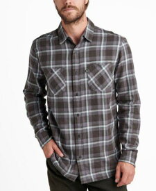 ジャンクフード Junk Food Men's Mako Long Sleeve Plaid Shirt Black Size M メンズ