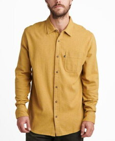 ジャンクフード Junk Food Men's Adrien Collared Cotton Button Down Shirt Brown Size Small メンズ