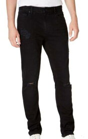 American Rag Men's Slim Fit Stretch Destroyed Jeans Black Size 34X32 メンズ