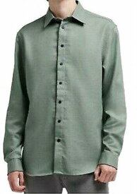 ディーケーエヌワイ DKNY Men's Long Sleeve Button Down Casual Shirt Green Size XX-Large メンズ