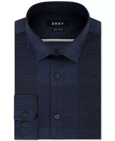 ディーケーエヌワイ DKNY Men's Slim Fit Stretch Kaihara Denim Dress Shirt Blue Size 18X36-37 メンズ