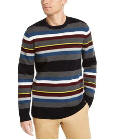 ディーケーエヌワイ DKNY Men's Roadmap Regular Fit Stripe Sweater Navy Size XX-Large メンズ