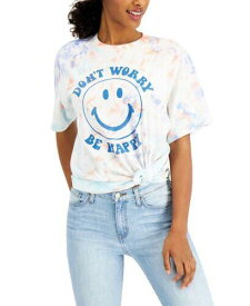 ジャンクフード Junk Food Women's Don T Worry Be Happy T-Shirt Blue Size X-Small レディース