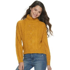 フェイマス Almost Famous Juniors' Lace-Up Sweater Yellow Size Extra Large レディース