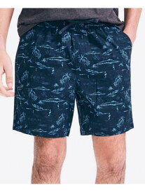 ノーティカ NAUTICA Mens Navy Drawstring Printed Classic Fit Stretch Shorts S メンズ