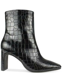 SEVEN DIALS Womens Black Croco Nicole Square Toe Sculpted Heel Booties 9.5 M レディース