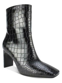 SEVEN DIALS Womens Black Croco Nicole Square Toe Sculpted Heel Booties 6.5 M レディース