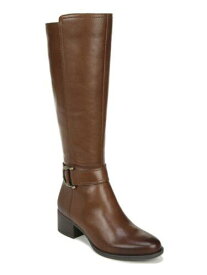 ナチュラライザー NATURALIZER Womens Brown Kelso Almond Block Heel Leather Boots Shoes 8.5 M レディース