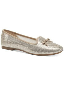 CHARTER CLUB Womens Beige Textured Metallic Kimii Round Toe Slip On Flats 6.5 M レディース