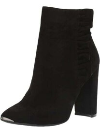 テッドベーカー TED BAKER LONDON Womens Black Frillis Pointed Toe Block Heel Leather Booties 39 レディース