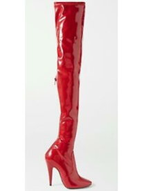 サン ローラン SAINT LAURENT Womens Lava Red Aylah 110 Pointed Toe Stiletto Boots 39 レディース