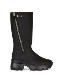 ジュゼッペザノッティ GIUSEPPE ZANOTTI Womens Black 1-1/2 Platform Rexana Round Toe Rain Boots 37.5 レディース