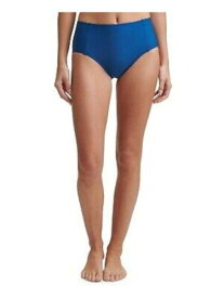 ディーケーエヌワイ DKNY Women's Blue Stretch Seaming At Front Lined High Waisted Swimsuit Bottom M レディース