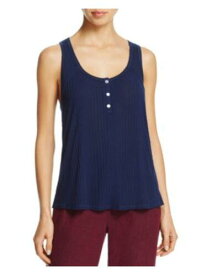 スプレンディッド SPLENDID Intimates Navy Henley Tank Sleep Shirt Pajama Top L レディース