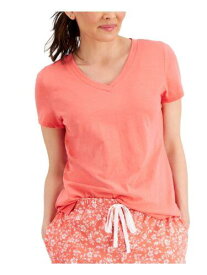 CHARTER CLUB Intimates Orange Cotton Blend V-Neck Sleep Shirt Pajama Top XS レディース