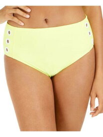 ディーケーエヌワイ DKNY Women's Yellow Grommet-Trim Bikini High Waisted Swimsuit Bottom M レディース
