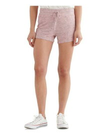 ラッキー LUCKY BRAND Womens Pink Ribbed Elastic Waist Drawstring Heather Shorts Shorts M レディース