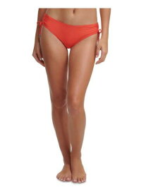 ディーケーエヌワイ DKNY Women's Red Side Ties With Token Detail Bikini Swimsuit Bottom L レディース