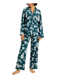 CHARTER CLUB Intimates Green Straight Leg Floral Sleep Pants XS レディース