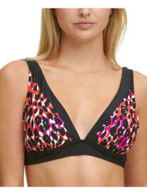 ディーケーエヌワイ DKNY Women's Red Stretch Bow-Back Bikini Removable Cups Swimsuit Top L レディース