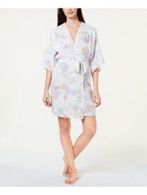 LINEA DONATELLA Intimates White Lace Trim Floral Sleepwear Robe Size: S レディース