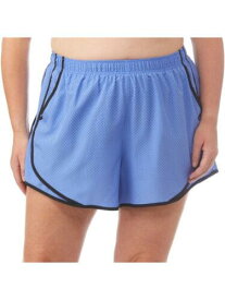 カルバンクライン CALVIN KLEIN Womens Blue Pocketed Sheer Mesh Running Shorts Lined Shorts Plus 3X レディース