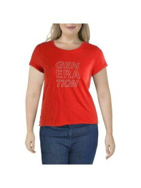 サンクチュアリ SANCTUARY Womens Red Short Sleeve Crew Neck T-Shirt Size: L レディース