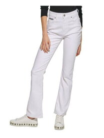 ディーケーエヌワイ DKNY JEANS Womens White Denim Pocketed Zippered Flare Slim High Waist Jeans 29 レディース