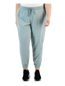 I-D IDEOLOGY Womens Green Pocketed Tie Heather Joggers Pants Plus 1X レディース