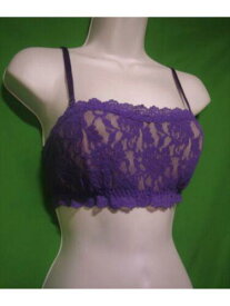 ハンキーパンキー HANKY PANKY Intimates Purple Floral Bandeau Bralette Bra M レディース