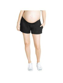 INGRID & ISABEL Womens Black Elastic Waist Underbelly Shorts Shorts Maternity XL レディース