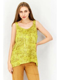 ヴィンス VINCE CAMUTO Womens Yellow Ruched Sleeveless V Neck Tank Top XS レディース