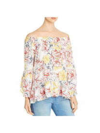 SINGLE THREAD Womens Pink Ruffled Floral Long Sleeve Off Shoulder Top XS レディース