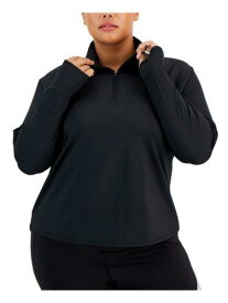 I-D IDEOLOGY Womens Black Sweatshirt Plus 1X レディース