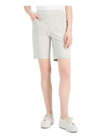 INC Womens Beige Pocketed Pull On Vented Sides Bermuda Shorts 10 レディース