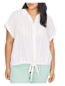 サンクチュアリ SANCTUARY Womens Short Sleeve Collared Button Up Top レディース