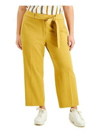 BAR III Womens Yellow Pocketed Zippered Wide Leg Pants Plus 22W レディース