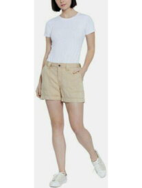 SEVEN7 Womens Beige Stretch Zippered Pocketed Utility Shorts 2 レディース