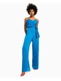 ゲス GUESS Womens Teal Pleated Surplice Neckline Wide Leg Jumpsuit XL レディース