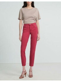 ジェイブランド J BRAND Womens Red Stretch Zippered Pocketed Straight leg Jeans Juniors 27 レディース