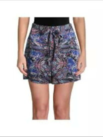 MARCIANO Womens Blue Belted Zippered Printed Shorts Size: S レディース