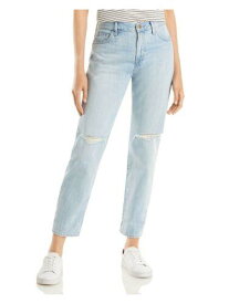 ジェイブランド J BRAND Womens Light Blue Zippered Ripped Knees Cropped High Waist Jeans 28 レディース