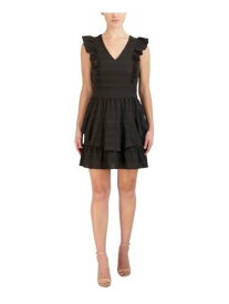 BCBG ジェネレーション BCBGENERATION Womens Black Sleeveless V Neck Short Party Fit + Flare Dress 6 レディース