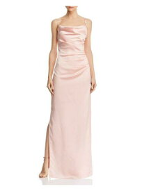 LAUNDRY Womens Pink Spaghetti Strap Cowl Neck Full-Length Formal Sheath Dress 12 レディース