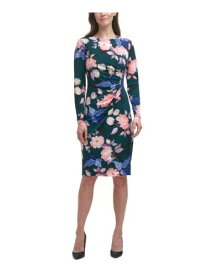HARPER ROSE Womens Green Jersey-knit Fitted Long Sleeve Body Con Dress 8 レディース
