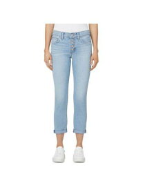 ハドソン HUDSON Womens Light Blue Denim Button Fly Mid-rise Slim Cuffed Jeans 24 Waist レディース