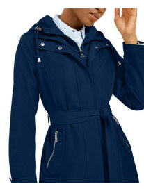 ノーティカ NAUTICA Womens Navy Belted Pocketed Water-resistant Rain Coat XXL レディース