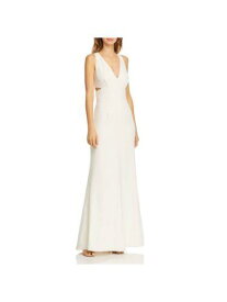 LAUNDRY Womens White Side Cutout Sleeveless Full-Length Evening Gown Dress 0 レディース