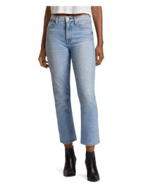 ハドソン HUDSON Womens Light Blue Distressed Cropped Boot Cut Jeans Size: 24 Waist レディース