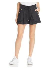 A MERE CO Womens Black Embellished Pocketed Cuffed Shorts S レディース